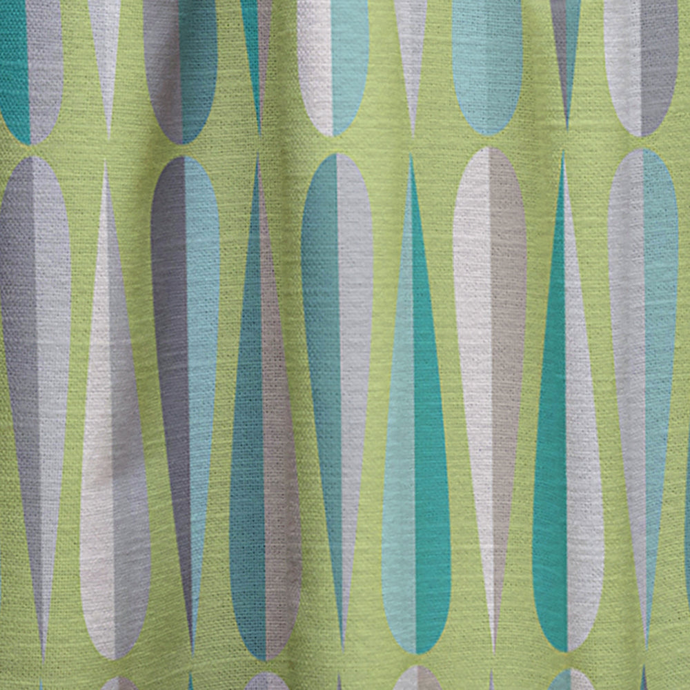 Retro Abstract Drops VI - Mid-Century Modern Curtain - 1 Panel