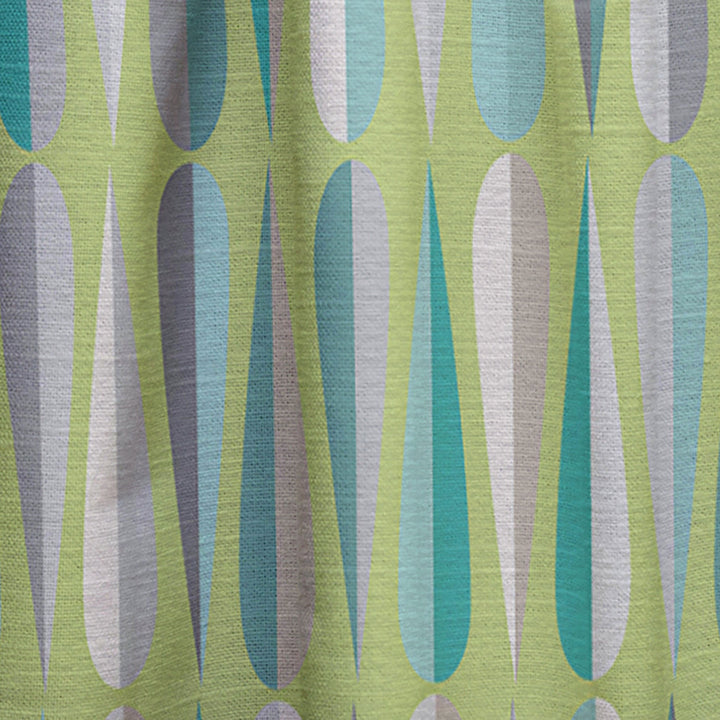 Retro Abstract Drops VI - Mid-Century Modern Curtain - 1 Panel