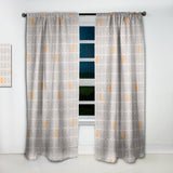 Retro Geometrical Pattern II - Mid-Century Modern Curtain - 1 Panel