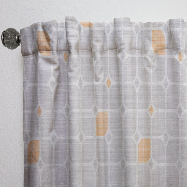 Retro Geometrical Pattern II - Mid-Century Modern Curtain - 1 Panel