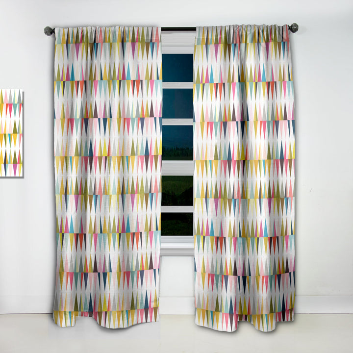 Diamond Retro VII - Mid-Century Modern Curtain - 1 Panel