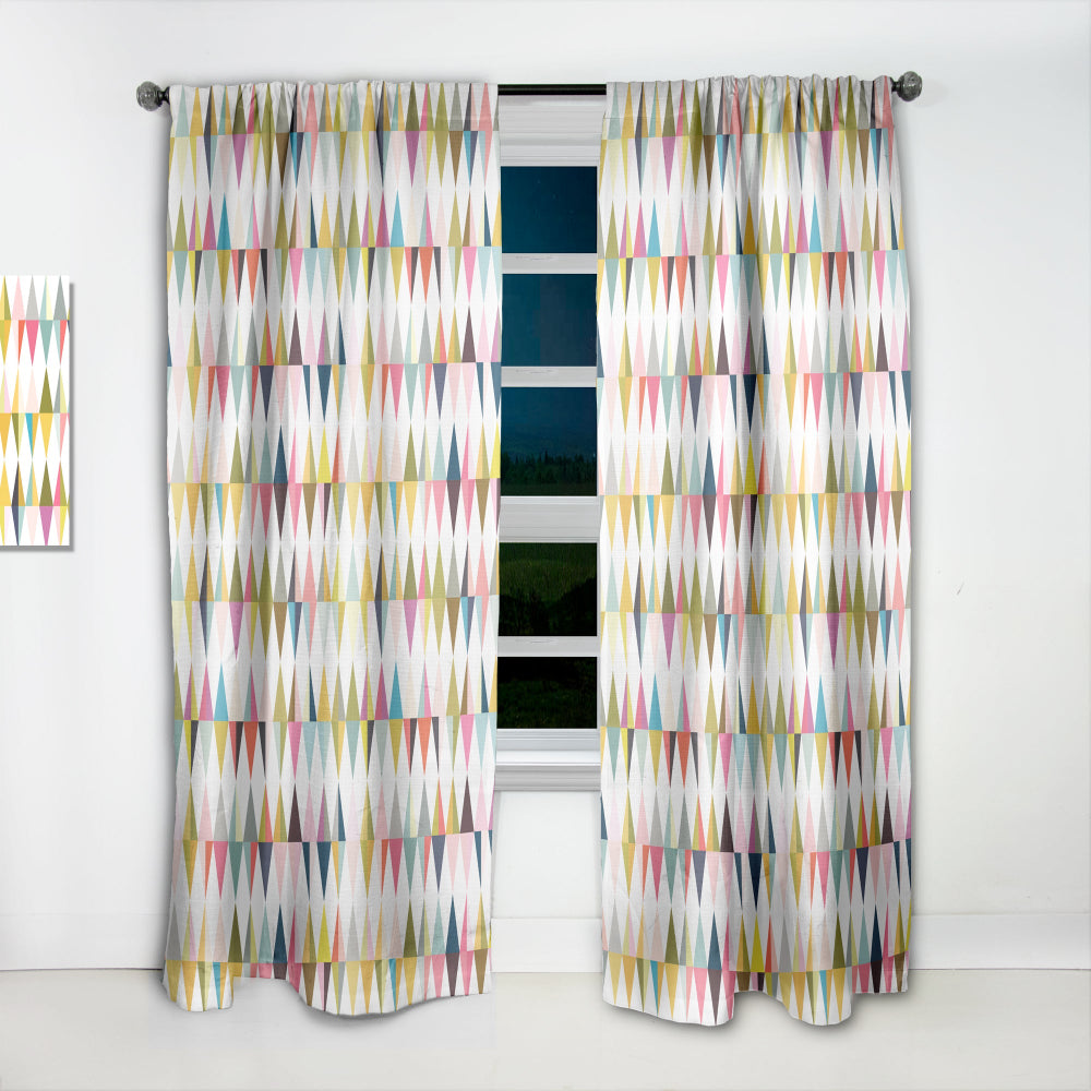 Diamond Retro VII - Mid-Century Modern Curtain - 1 Panel