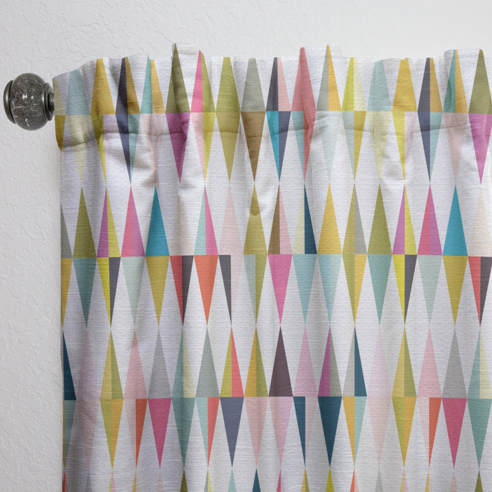 Diamond Retro VII - Mid-Century Modern Curtain - 1 Panel