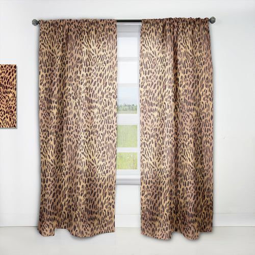 Leopard Fur Safari III - Mid-Century Modern Curtain - 1 Panel
