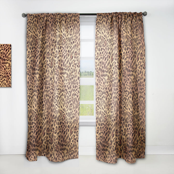 Leopard Fur Safari III - Mid-Century Modern Curtain - 1 Panel