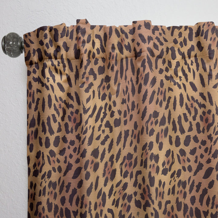 Leopard Fur Safari III - Mid-Century Modern Curtain - 1 Panel