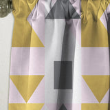 Triangular Gold Design - Mid-Century Modern Curtain - 1 Panel