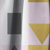 Triangular Gold Design - Mid-Century Modern Curtain - 1 Panel