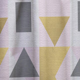 Triangular Gold Design - Mid-Century Modern Curtain - 1 Panel