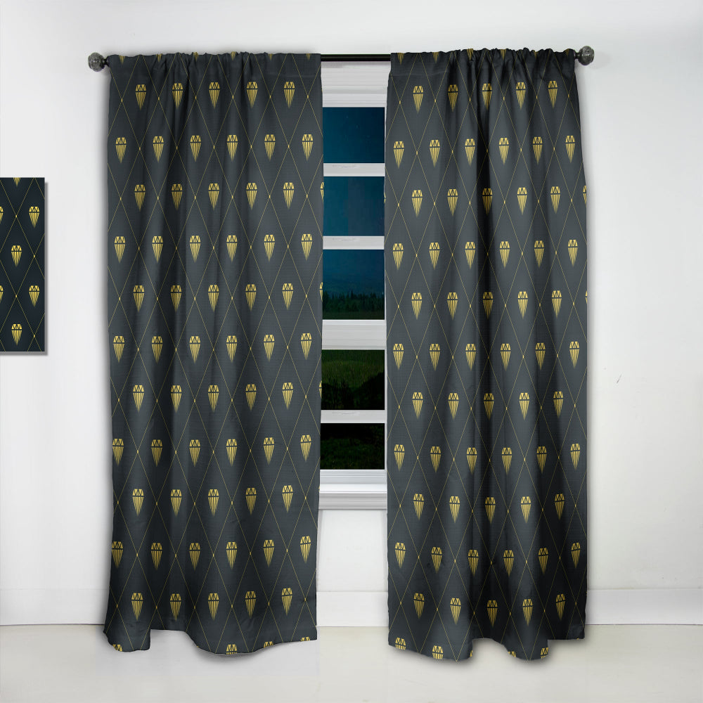 Golden Heart Design - Mid-Century Modern Curtain - 1 Panel