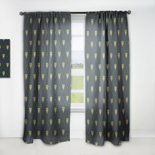 Golden Heart Design - Mid-Century Modern Curtain - 1 Panel