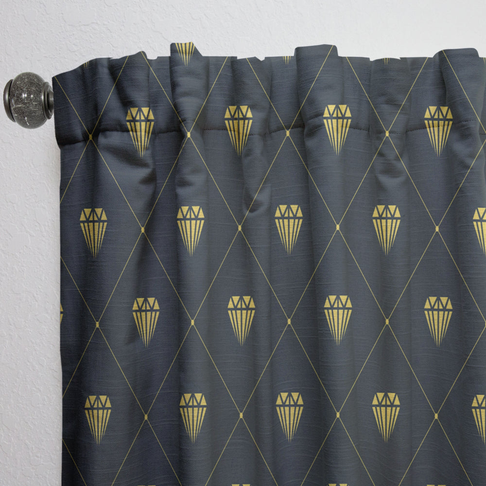 Golden Heart Design - Mid-Century Modern Curtain - 1 Panel
