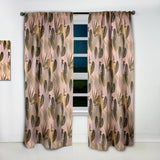 Golden Foliage III - Mid-Century Modern Curtain - 1 Panel