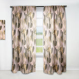 Golden Foliage III - Mid-Century Modern Curtain - 1 Panel