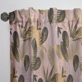 Golden Foliage III - Mid-Century Modern Curtain - 1 Panel