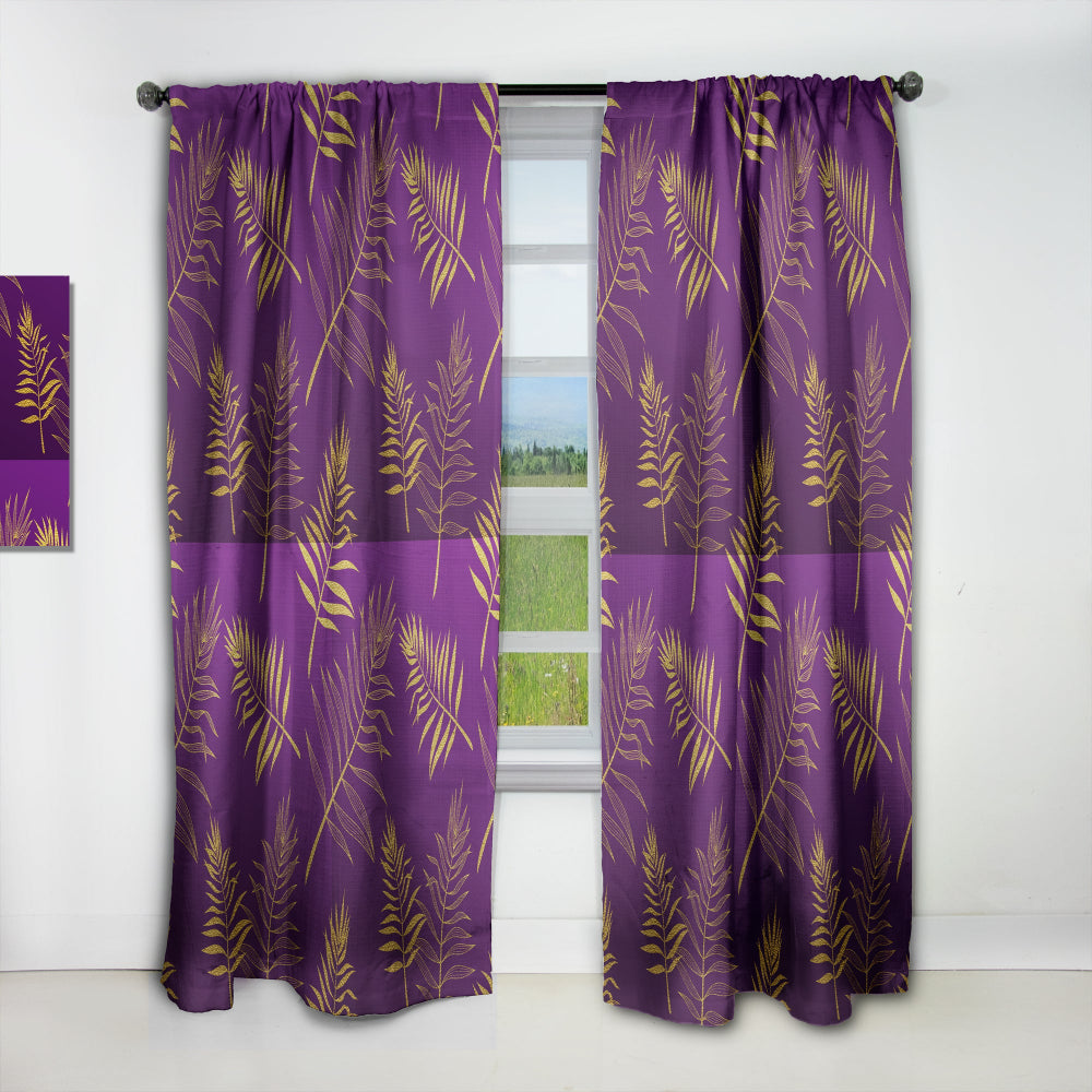 Tropical Foliage V - Mid-Century Modern Curtain - 1 Panel