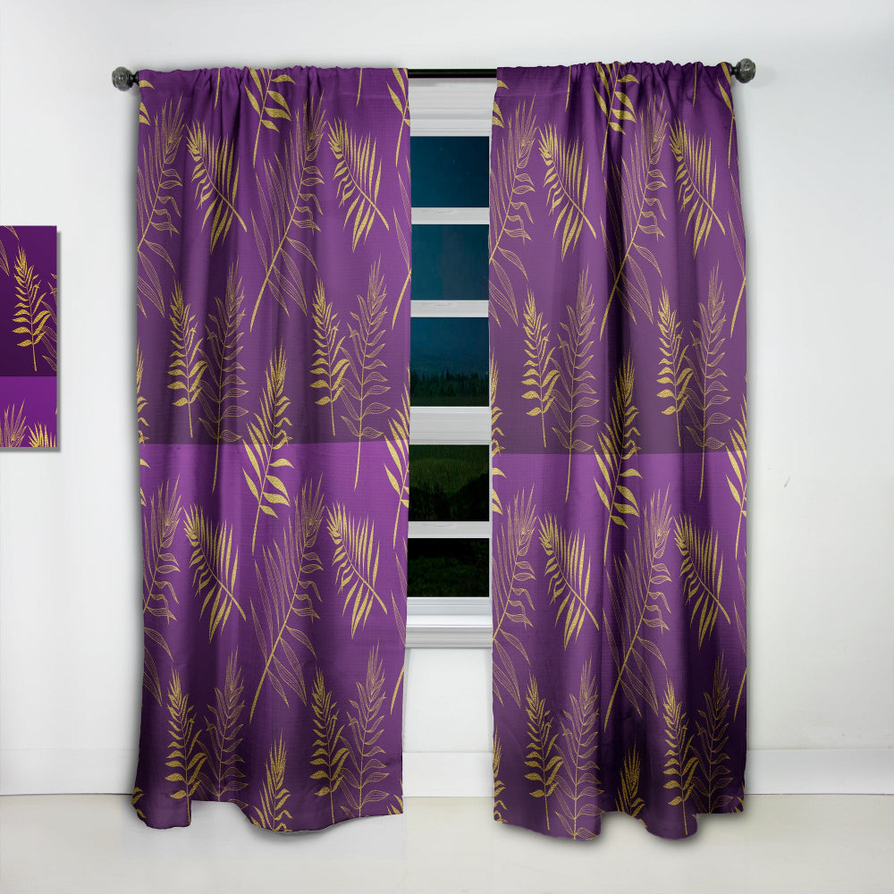 Tropical Foliage V - Mid-Century Modern Curtain - 1 Panel