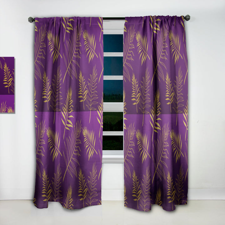 Tropical Foliage V - Mid-Century Modern Curtain - 1 Panel