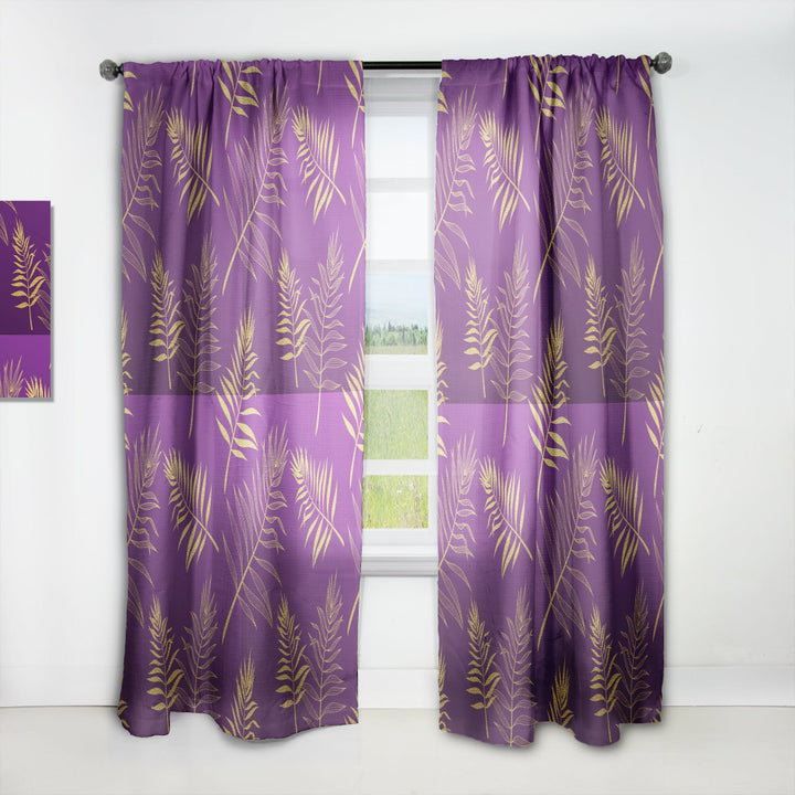 Tropical Foliage V - Mid-Century Modern Curtain - 1 Panel