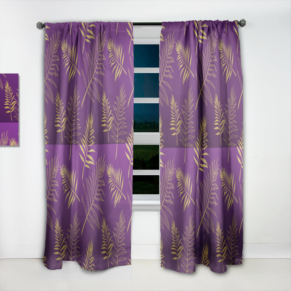 Tropical Foliage V - Mid-Century Modern Curtain - 1 Panel