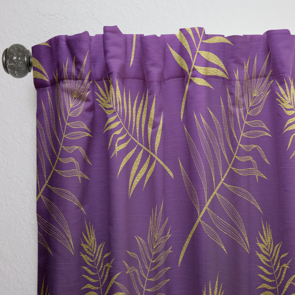 Tropical Foliage V - Mid-Century Modern Curtain - 1 Panel