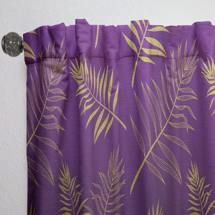 Tropical Foliage V - Mid-Century Modern Curtain - 1 Panel