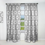 Retro Geometrical Abstract Minimal Pattern VI - Mid-Century Modern Curtain - 1 Panel