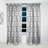 Retro Geometrical Abstract Minimal Pattern VI - Mid-Century Modern Curtain - 1 Panel