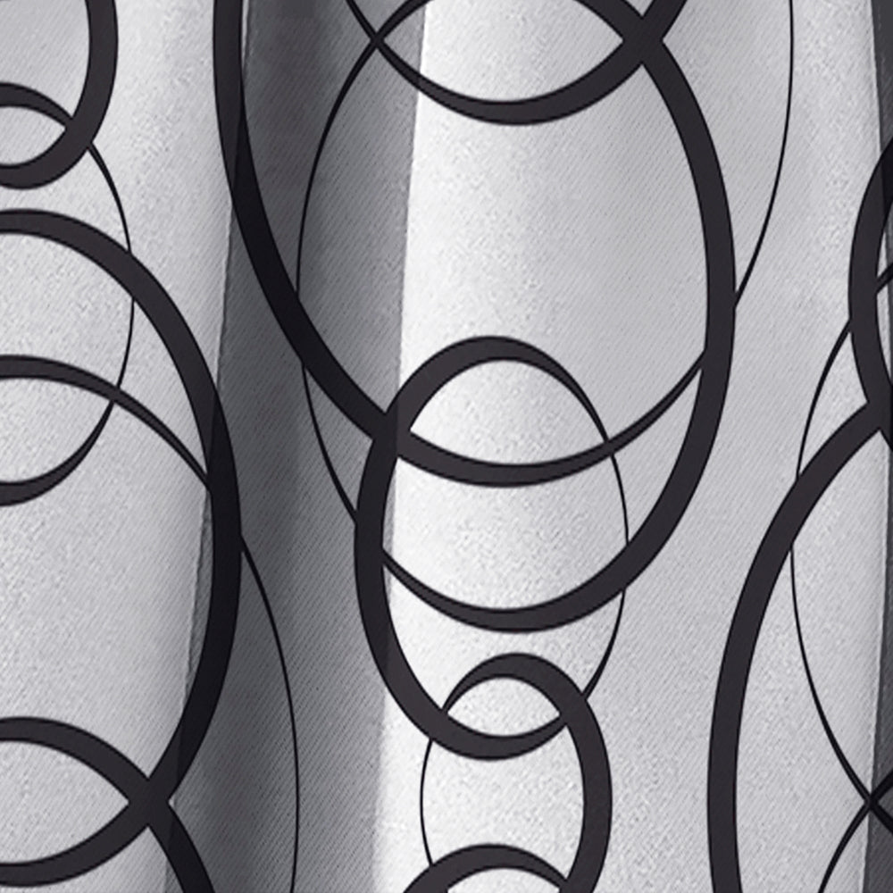 Retro Geometrical Abstract Minimal Pattern VI - Mid-Century Modern Curtain - 1 Panel
