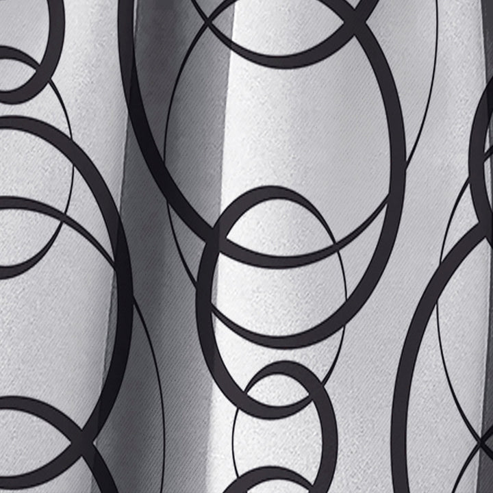 Retro Geometrical Abstract Minimal Pattern VI - Mid-Century Modern Curtain - 1 Panel