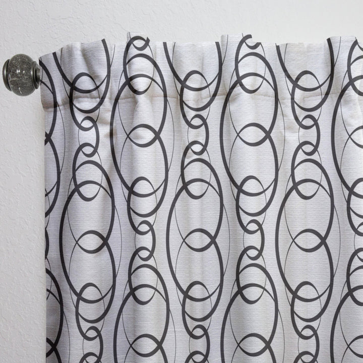 Retro Geometrical Abstract Minimal Pattern VI - Mid-Century Modern Curtain - 1 Panel