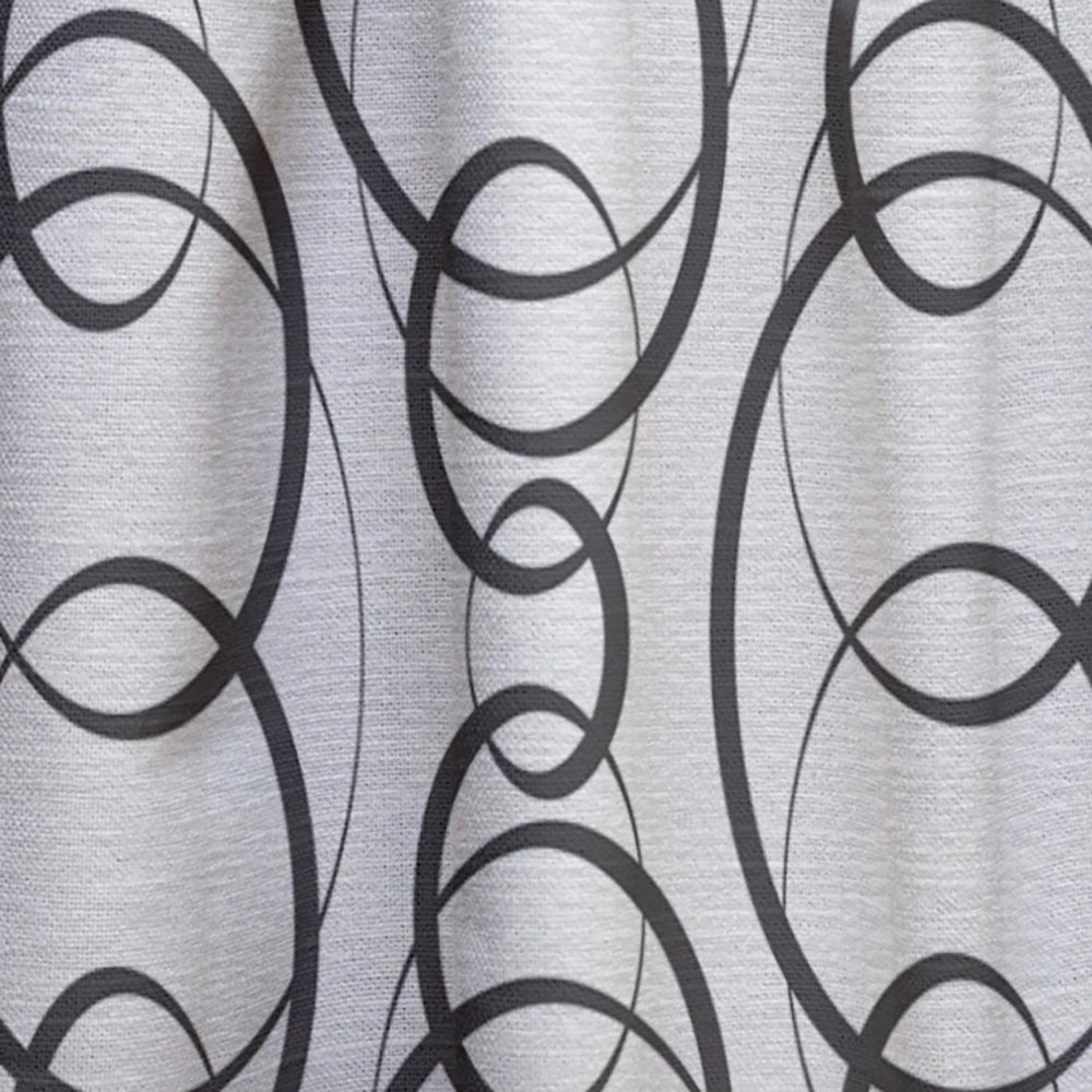 Retro Geometrical Abstract Minimal Pattern VI - Mid-Century Modern Curtain - 1 Panel