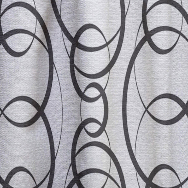 Retro Geometrical Abstract Minimal Pattern VI - Mid-Century Modern Curtain - 1 Panel