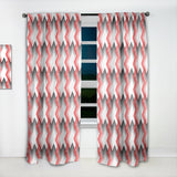 Retro Geometrical Abstract Minimal Pattern VIII' Mid-Century Modern Curtain 1 Panel