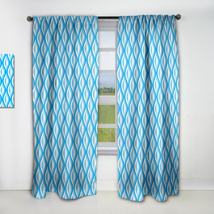 Retro Pattern Abstract Design VI - Mid-Century Modern Curtain - 1 Panel