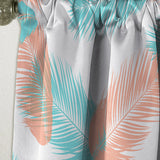 Retro Tropical Foliage II - Mid-Century Modern Curtain - 1 Panel