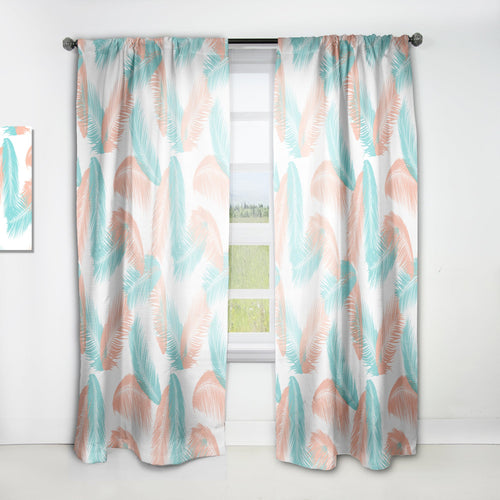 Retro Tropical Foliage II - Mid-Century Modern Curtain - 1 Panel