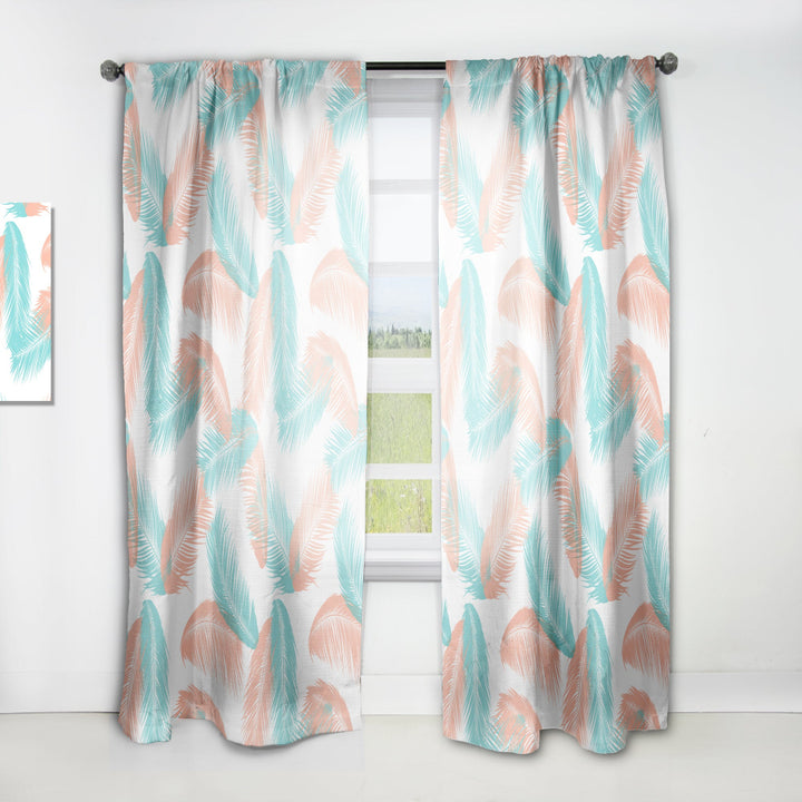 Retro Tropical Foliage II - Mid-Century Modern Curtain - 1 Panel