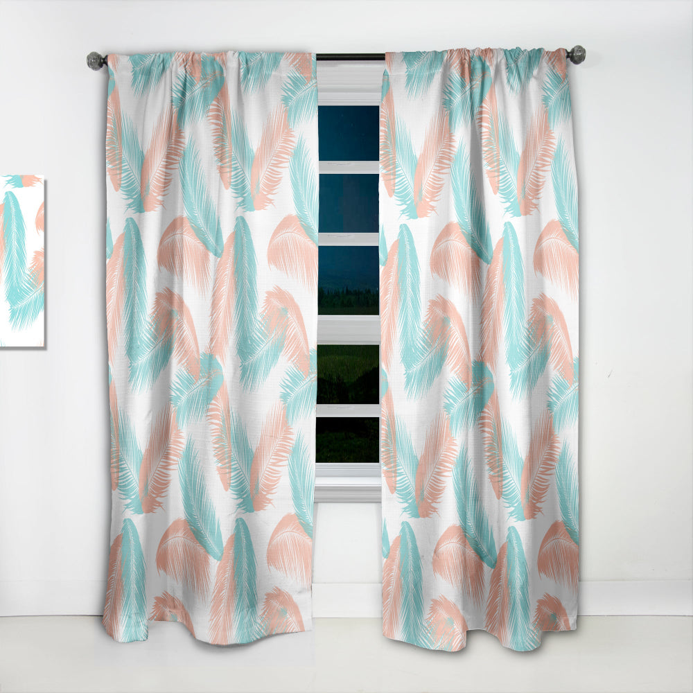 Retro Tropical Foliage II - Mid-Century Modern Curtain - 1 Panel