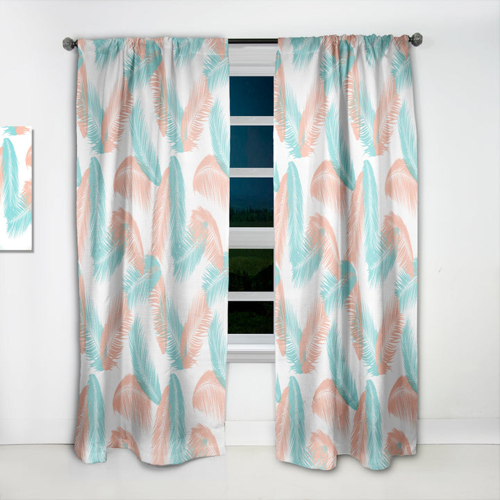 Retro Tropical Foliage II - Mid-Century Modern Curtain - 1 Panel