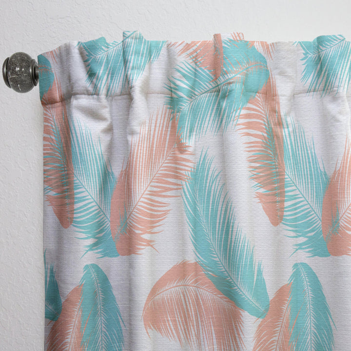 Retro Tropical Foliage II - Mid-Century Modern Curtain - 1 Panel