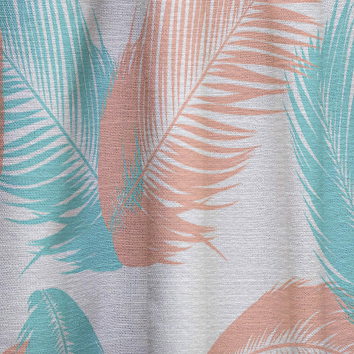 Retro Tropical Foliage II - Mid-Century Modern Curtain - 1 Panel