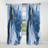Grey And White Hand Painted Marble Acrylic III - Modern Curtain - 1 Panel