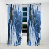 Grey And White Hand Painted Marble Acrylic III - Modern Curtain - 1 Panel