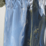 Grey And White Hand Painted Marble Acrylic III - Modern Curtain - 1 Panel