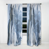 Grey And White Hand Painted Marble Acrylic III - Modern Curtain - 1 Panel