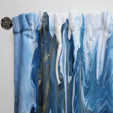 Grey And White Hand Painted Marble Acrylic III - Modern Curtain - 1 Panel
