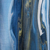 Grey And White Hand Painted Marble Acrylic III - Modern Curtain - 1 Panel