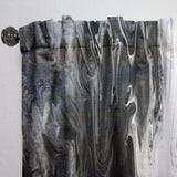 Grey And White Hand Painted Marble Acrylic IV - Modern Curtain - 1 Panel