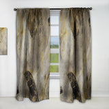 Glam Gold Desert Neutral I' Modern Curtain 1 Panel